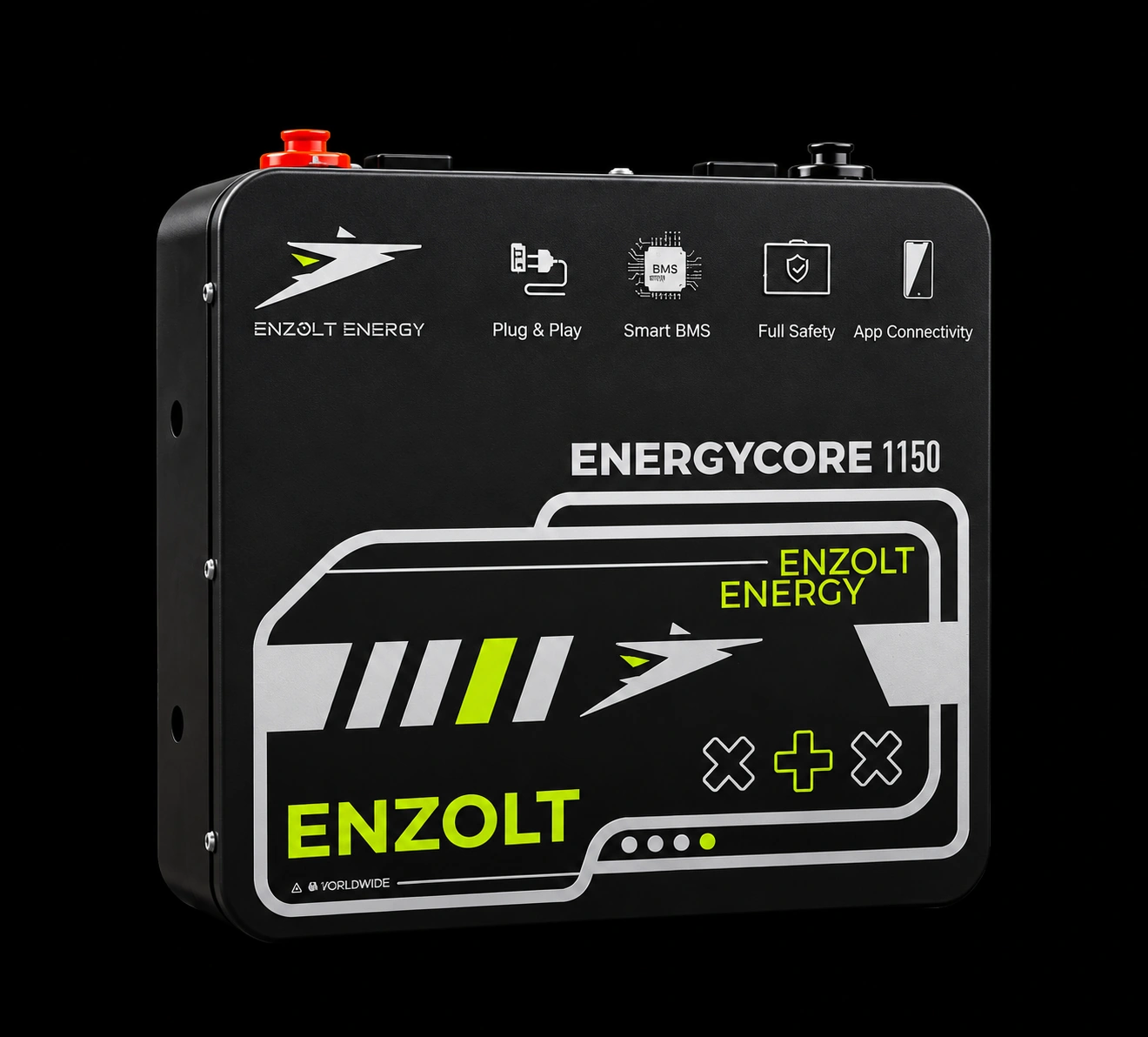 Enzolt EnergyCore 2500 2.56 kWh LiFePO4 lithium battery