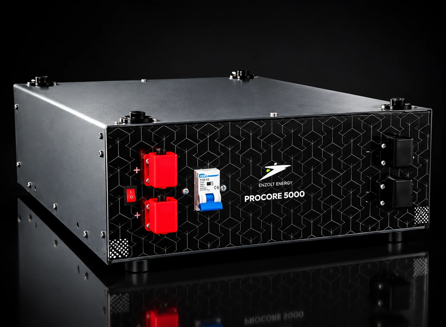 Enzolt Energy Procore 5000 LiFePO4 lithium battery side view